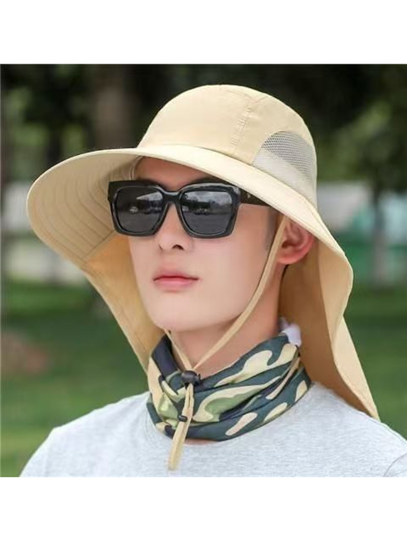 Outdoor Activities In Camping - Shawl sun hat, hand washable, suitable