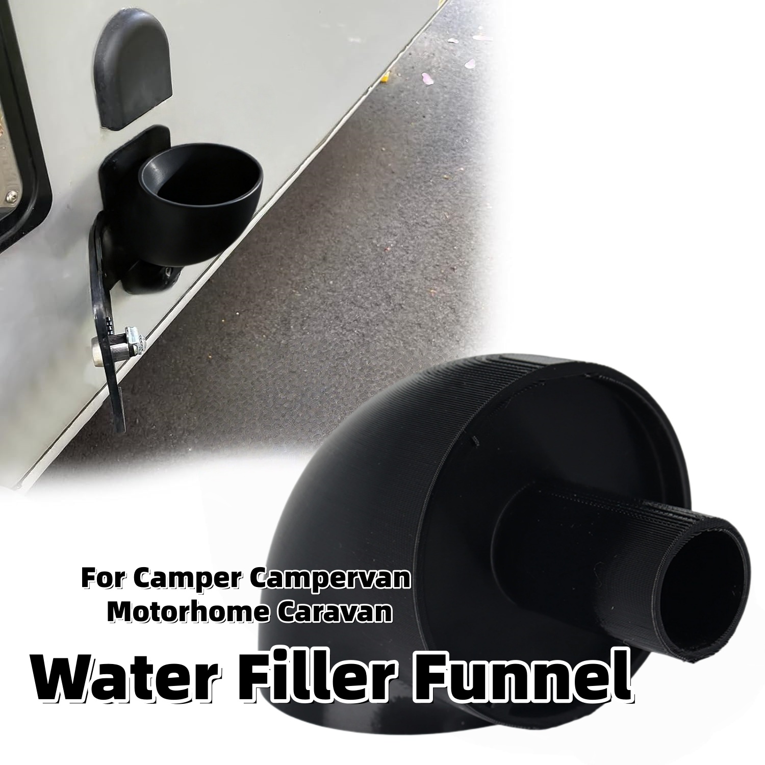 Outdoor Camping Van - RV Water Filler Funnel Camping Fresh
