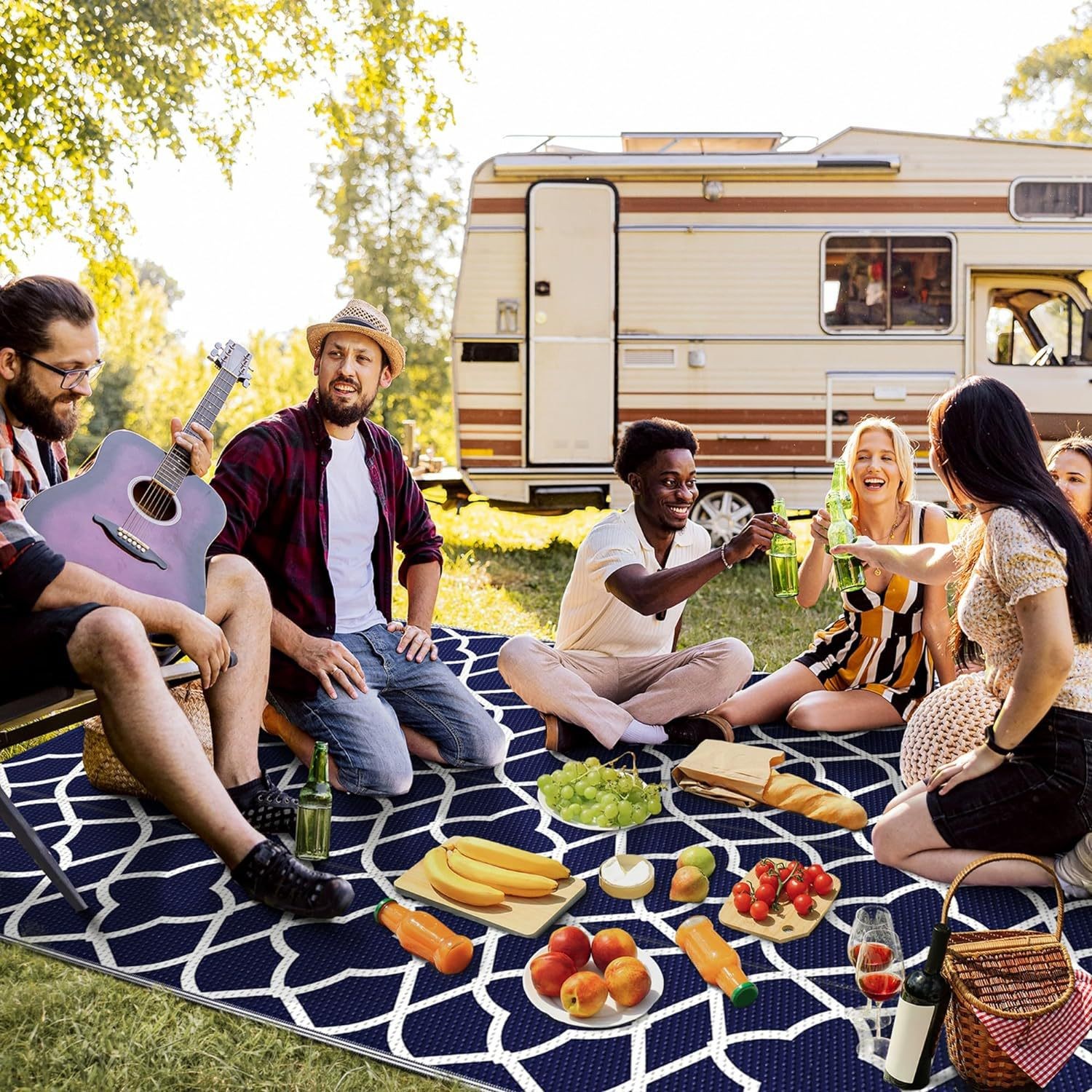 Outdoor Camping - RV Awning Carpet Outdoor Camping Picnic