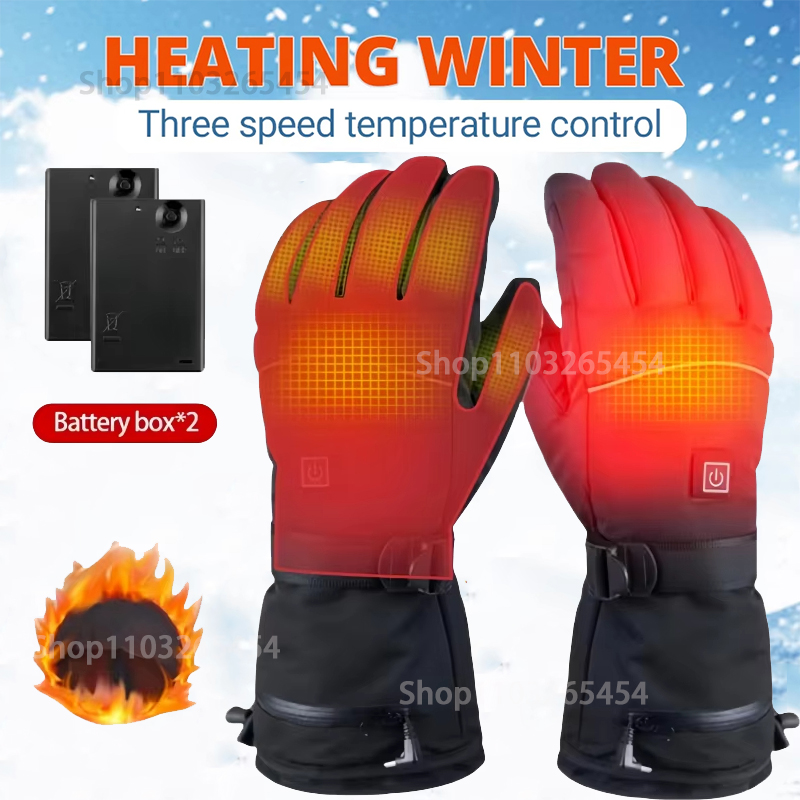 Outdoor Camping Winter - Winter Electric Heated GlovesWith Battery Box