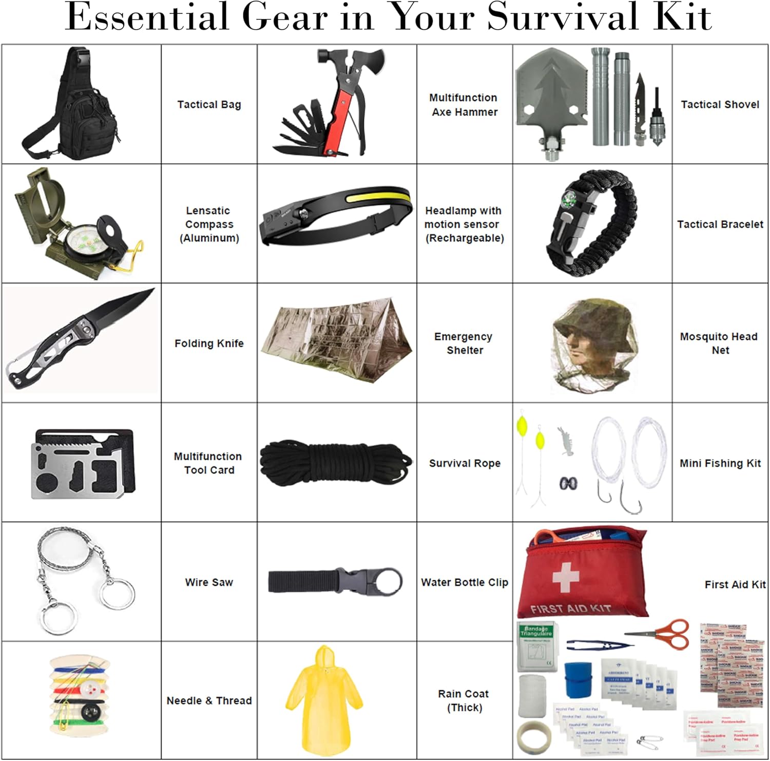 Portable Survival Kit with Mul – Outdoor Camping Bewertung und Preis