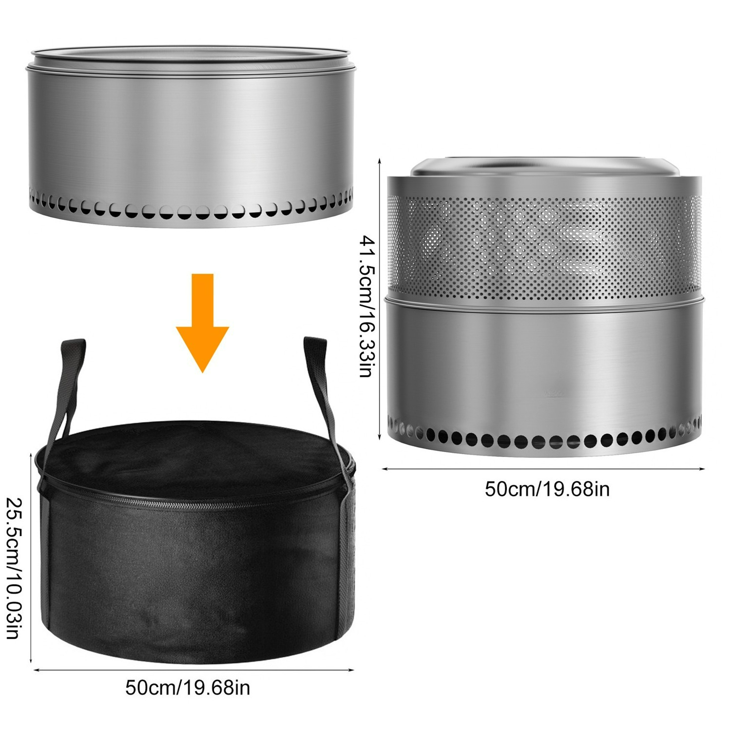 50 CM Smokeless Camping Fire P – Outdoor Camping Fire Pit Bewertung und Preis