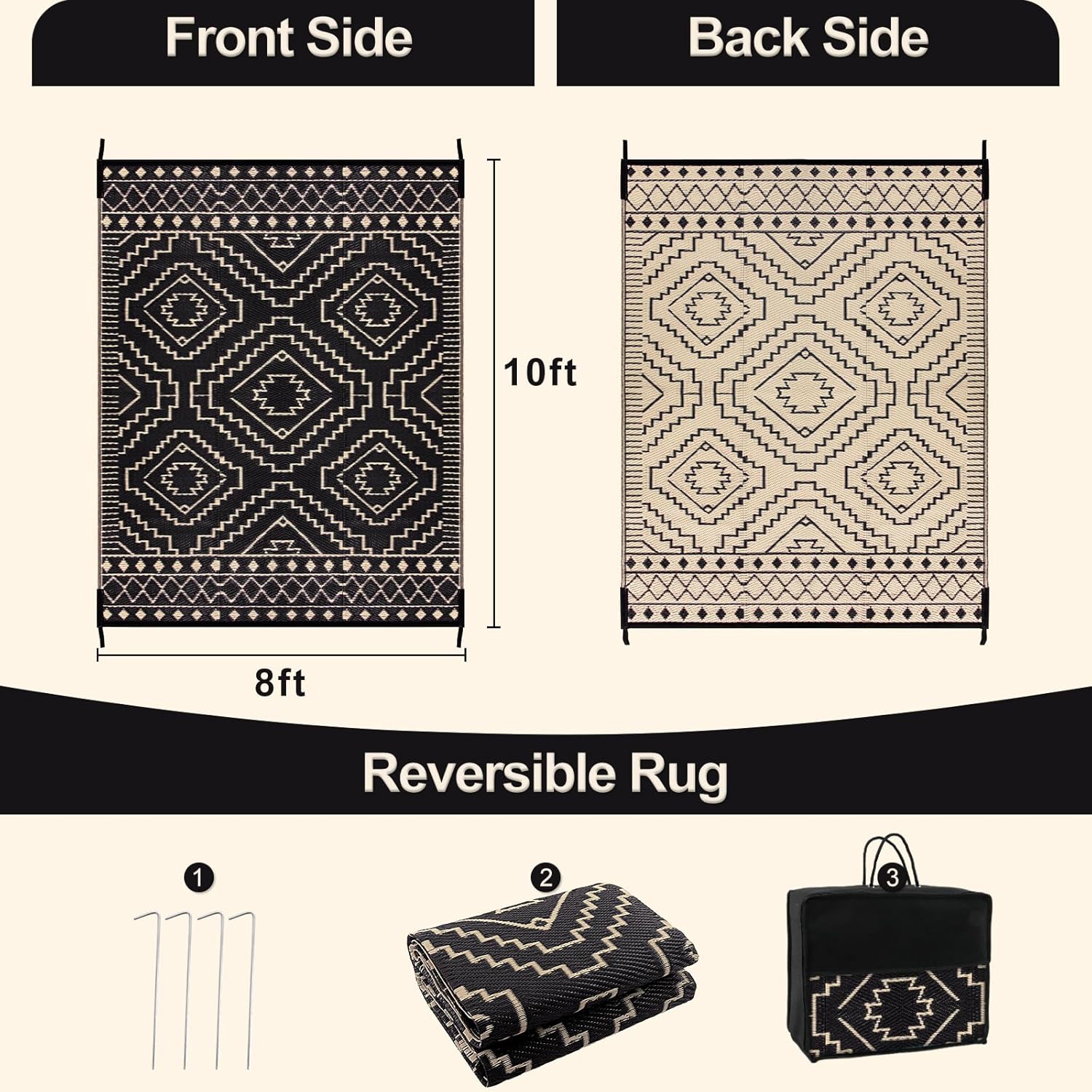 8x10 Outdoor Rug, Large Waterp – Outdoor Camping Rugs 8X10 Bewertung und Preis