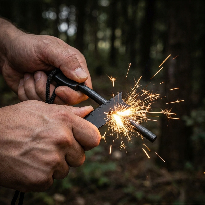 Multi-Function Wooden Handle M – Fire Starter Flint Bewertung und Preis