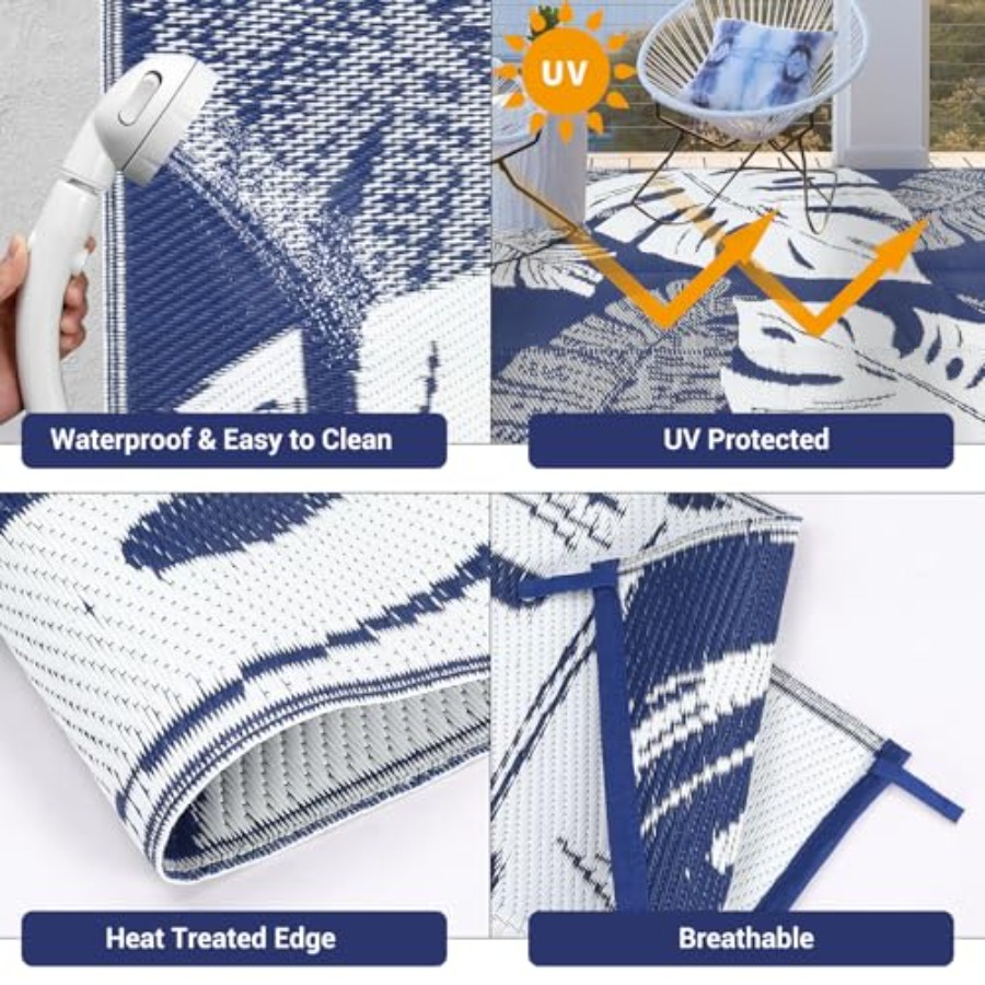 Outdoor Patio Rug 8x10, Waterp – Outdoor Camping Rugs 8X10 Bewertung und Preis