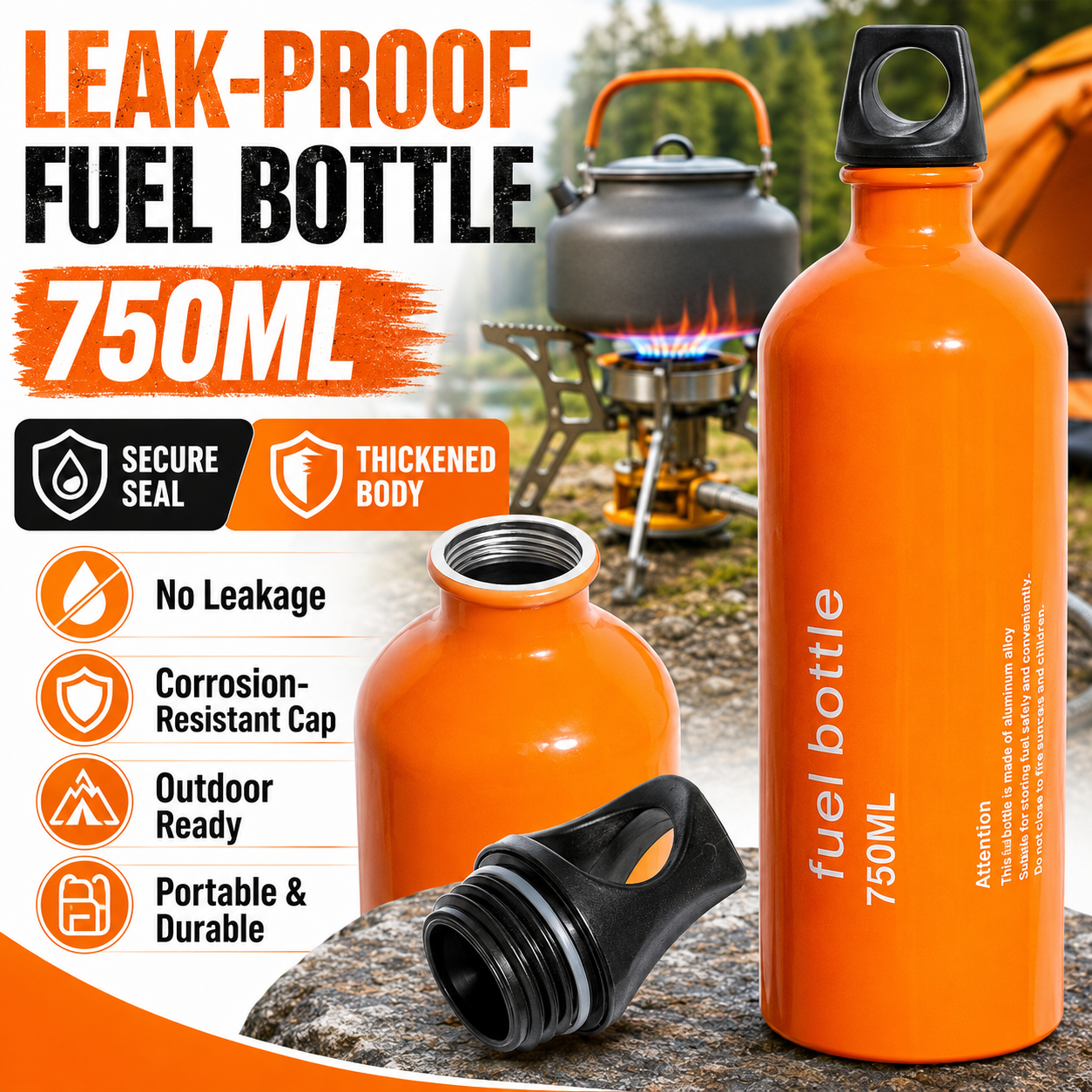 750ml Aluminum Fuel Bottle Cam – Outdoor Camping Heater For Tent Bewertung und Preis