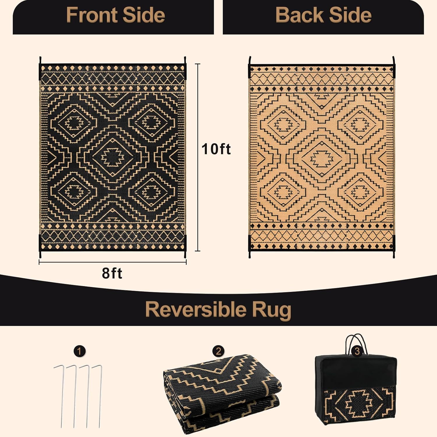 8x10 Outdoor Rug, Large Waterp – Outdoor Camping Rugs 8X10 Bewertung und Preis