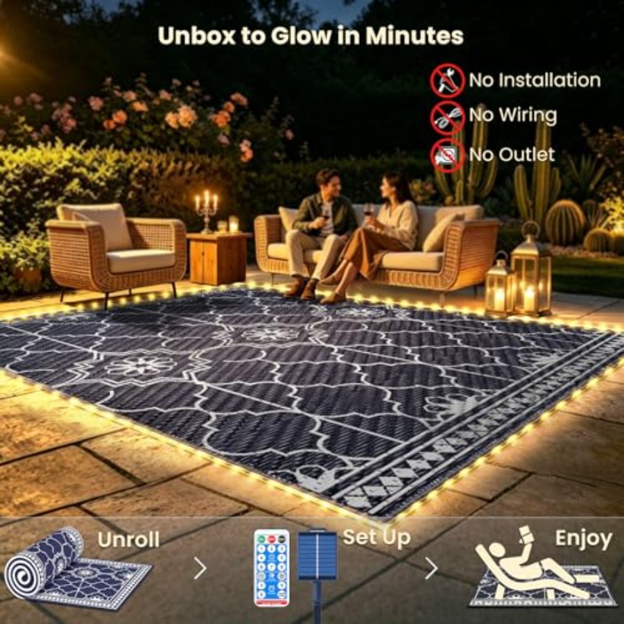 Lighted Outdoor Rug 8x10 ft fo – Outdoor Camping Rugs 8X10 Bewertung und Preis
