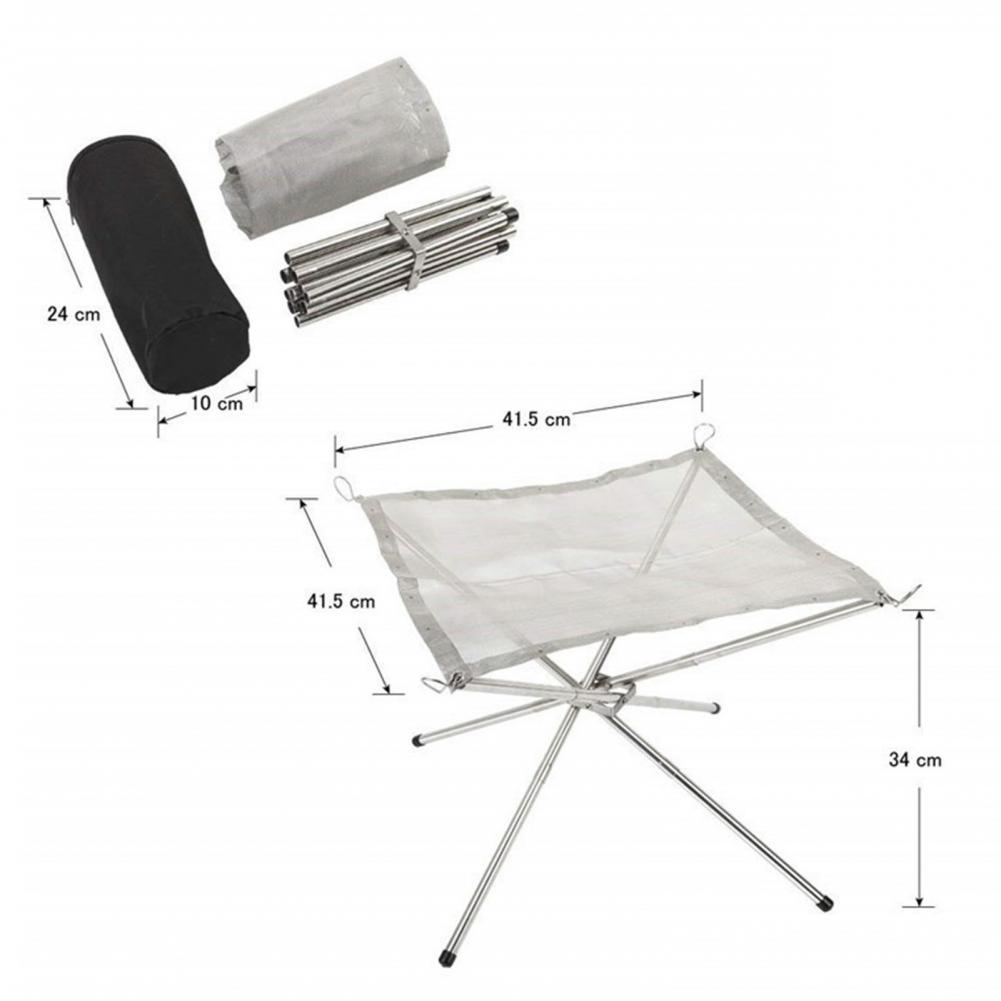 Folding Portable Steel Mesh Ca – Outdoor Camping Fire Pit Bewertung und Preis