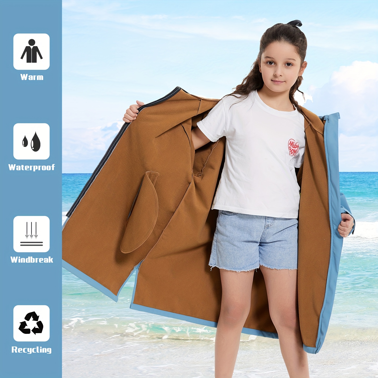 1pc Long-Sleeve Changing Robe  – Outdoor Activities In Camping Bewertung und Preis