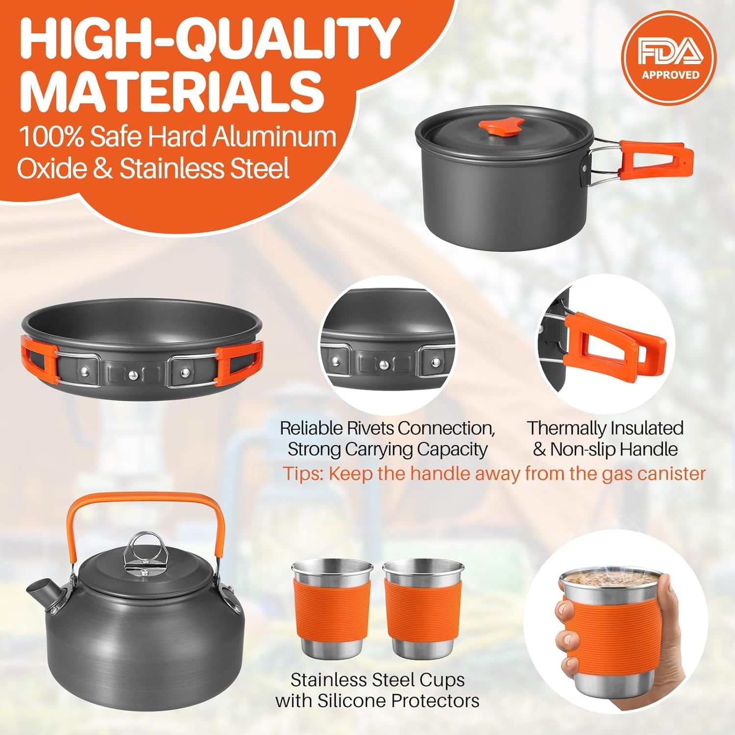 Non-Stick Camping Cookware Set – Outdoor Camping Kettle Bewertung und Preis