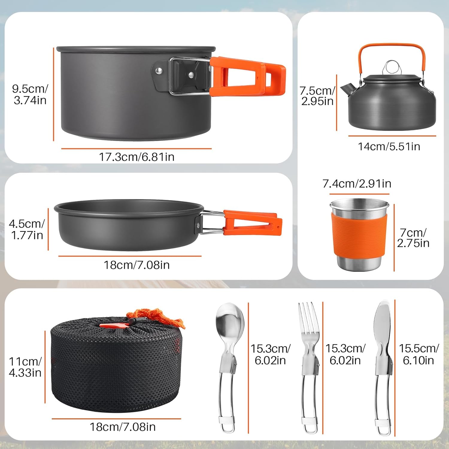 Non-Stick Camping Cookware Set – Outdoor Camping Kettle Bewertung und Preis