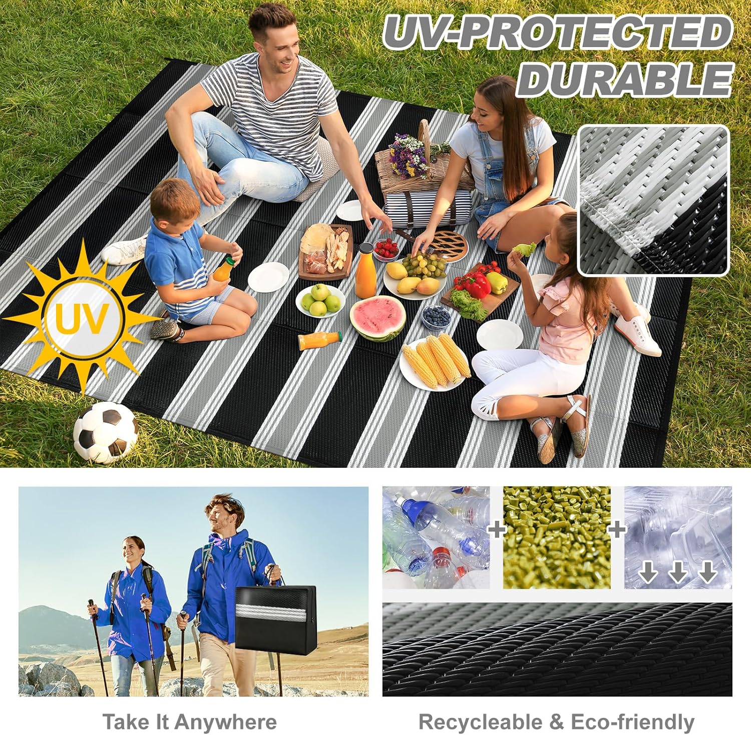 Striped Outdoor Rug 8x10 Patio – Outdoor Camping Rugs 8X10 Bewertung und Preis