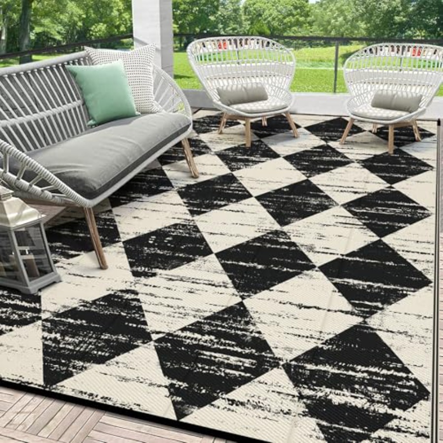 Outdoor checkered rug, waterpr – Outdoor Camping Rugs 8X10 Bewertung und Preis