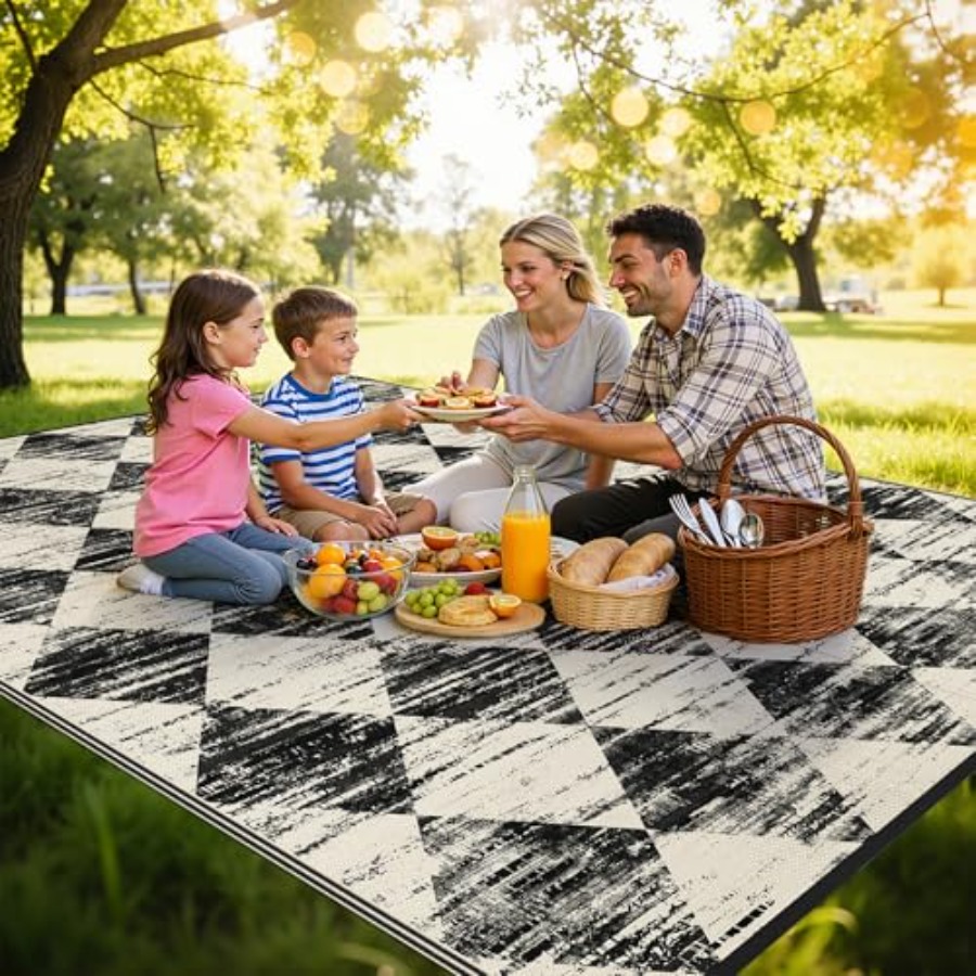 Outdoor checkered rug, waterpr – Outdoor Camping Rugs 8X10 Bewertung und Preis