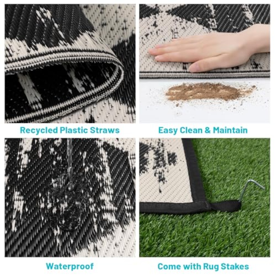 Outdoor checkered rug, waterpr – Outdoor Camping Rugs 8X10 Bewertung und Preis
