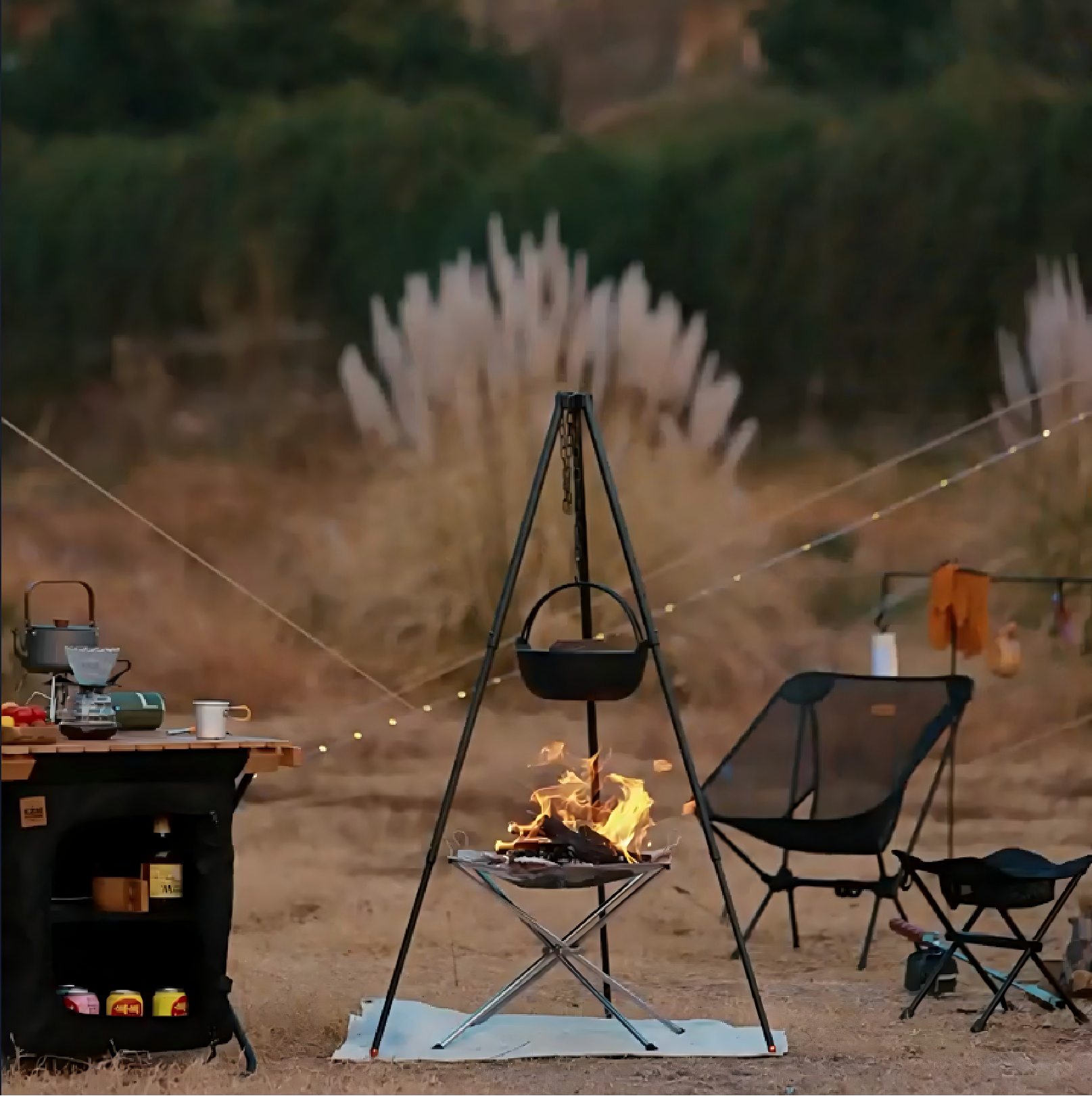 Outdoor BBQ Bonfire Rack Porta – Outdoor Camping Fire Pit Bewertung und Preis