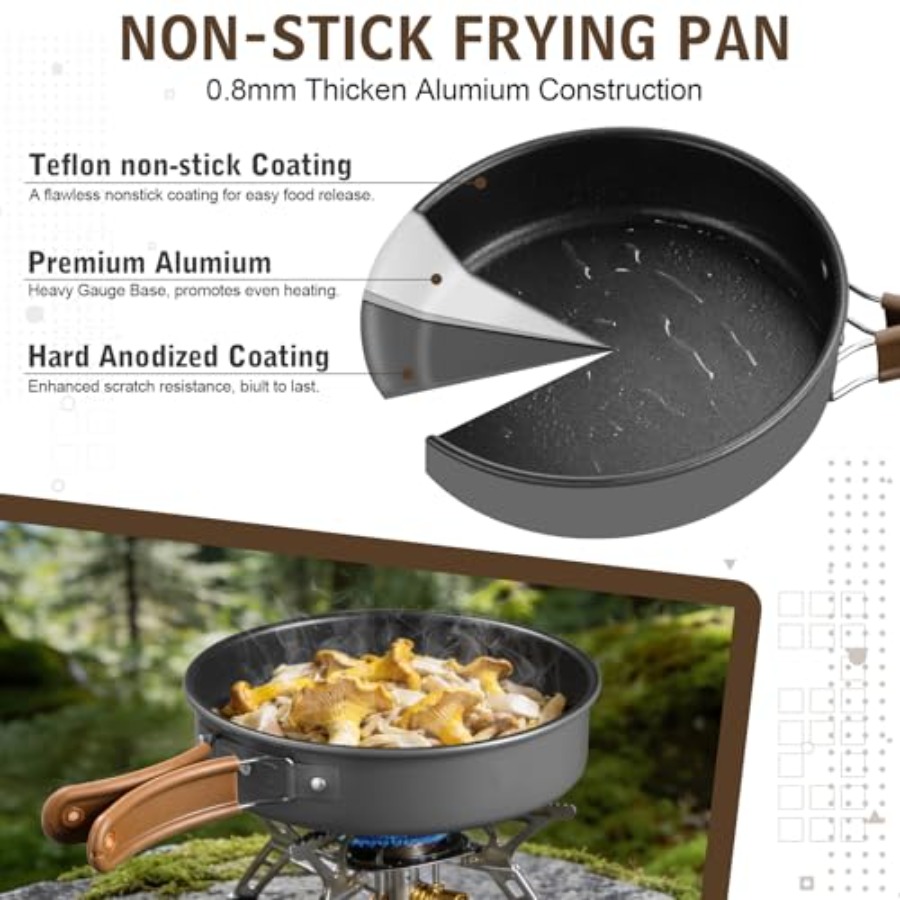 Camping cookware mess kit for  – Outdoor Camping Kettle Bewertung und Preis