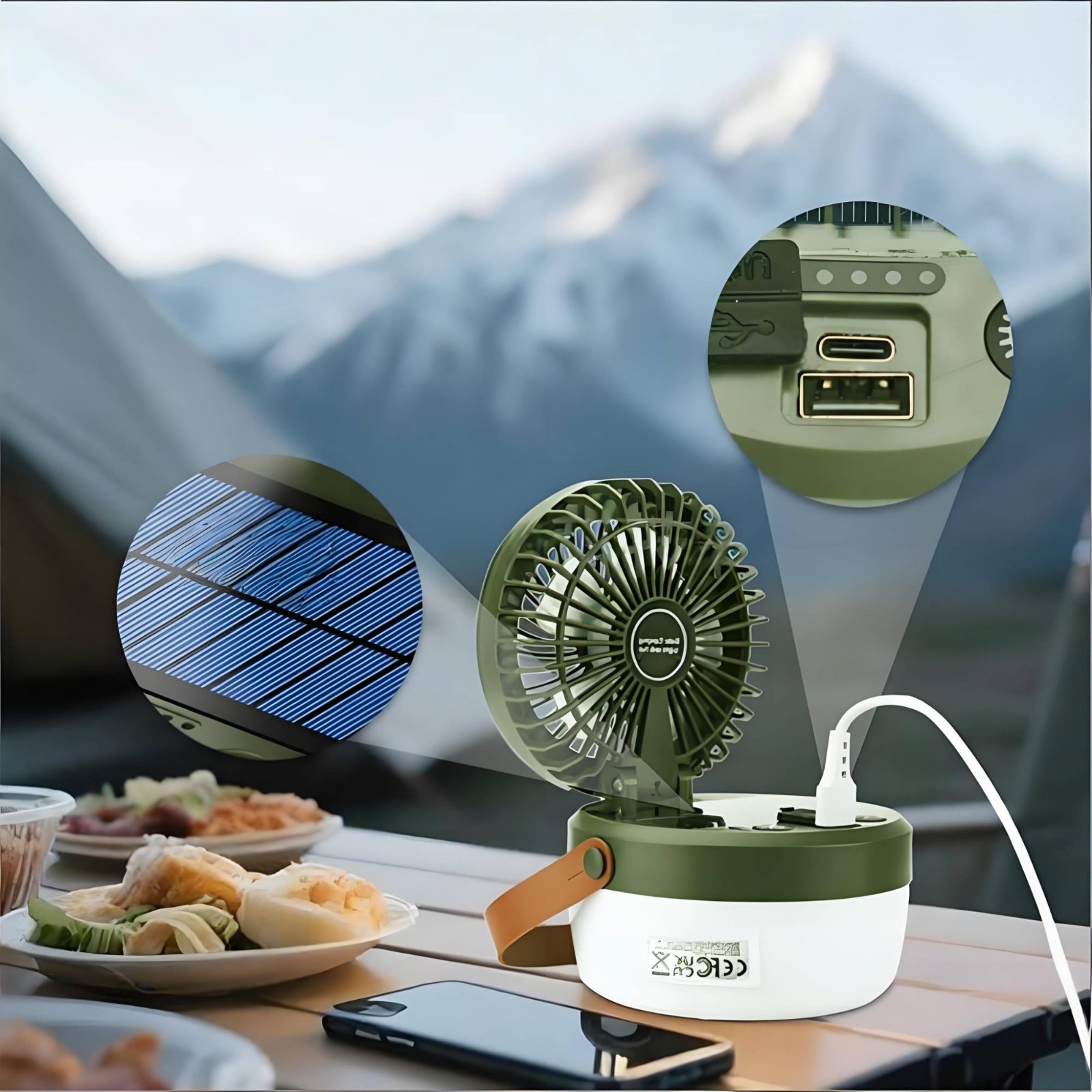 Solar Camping Fan Lantern Fold – Outdoor Camping Fan Bewertung und Preis
