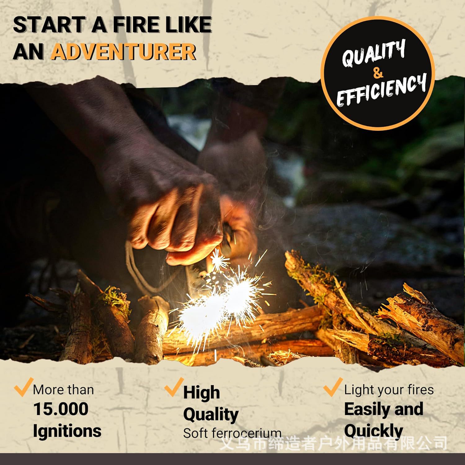 Portable Outdoor Flint and Ste – Fire Starter Flint Bewertung und Preis