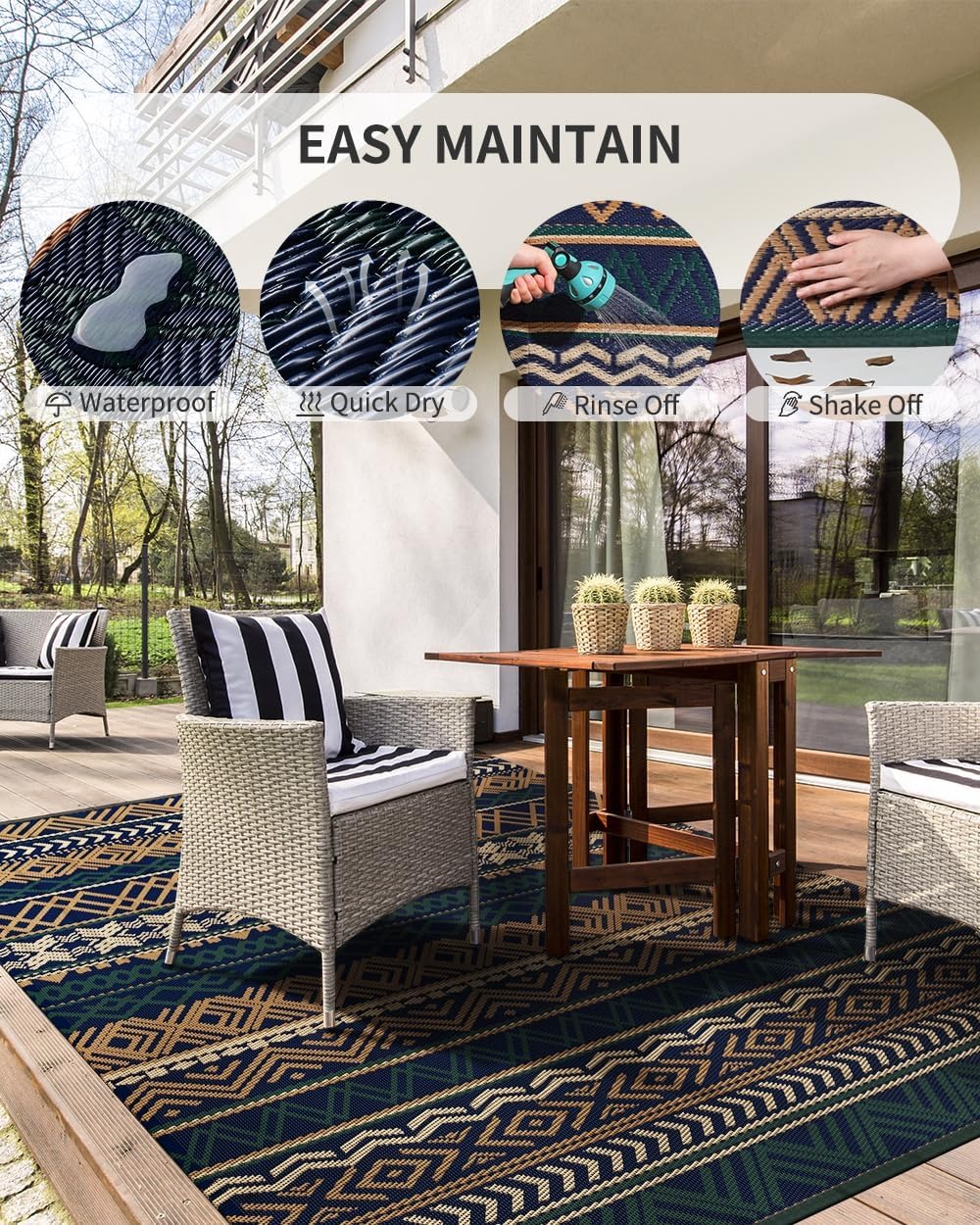 Outdoor Rug Waterproof 8x10 Re – Outdoor Camping Rugs 8X10 Bewertung und Preis