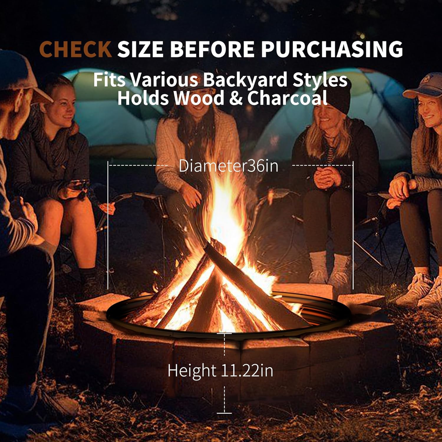 36 Inch Heavy Duty Fire Pit Ri – Outdoor Camping Fire Pit Bewertung und Preis