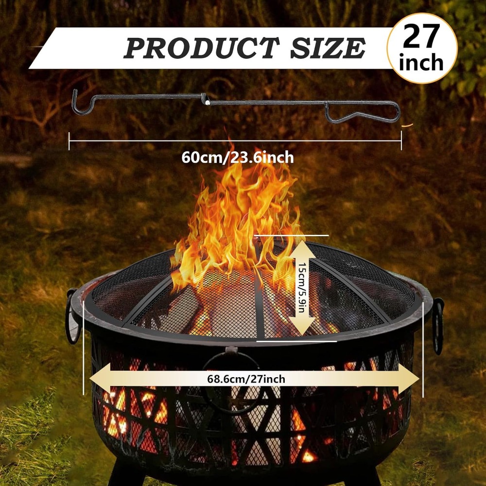 27 Inch Fire Pit Spark Screen  – Outdoor Camping Fire Pit Bewertung und Preis
