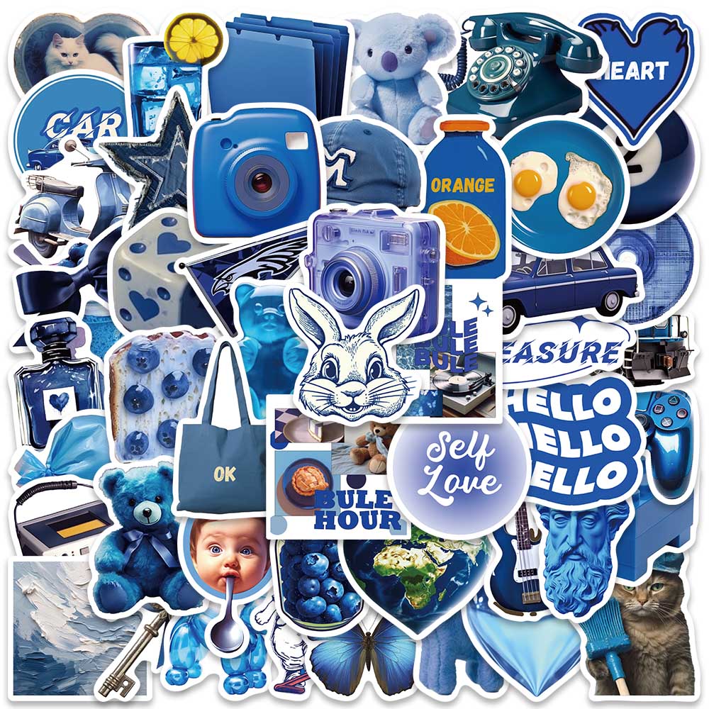 50PCS Blue Ins Style Cartoon B – Bear Canister Bewertung und Preis