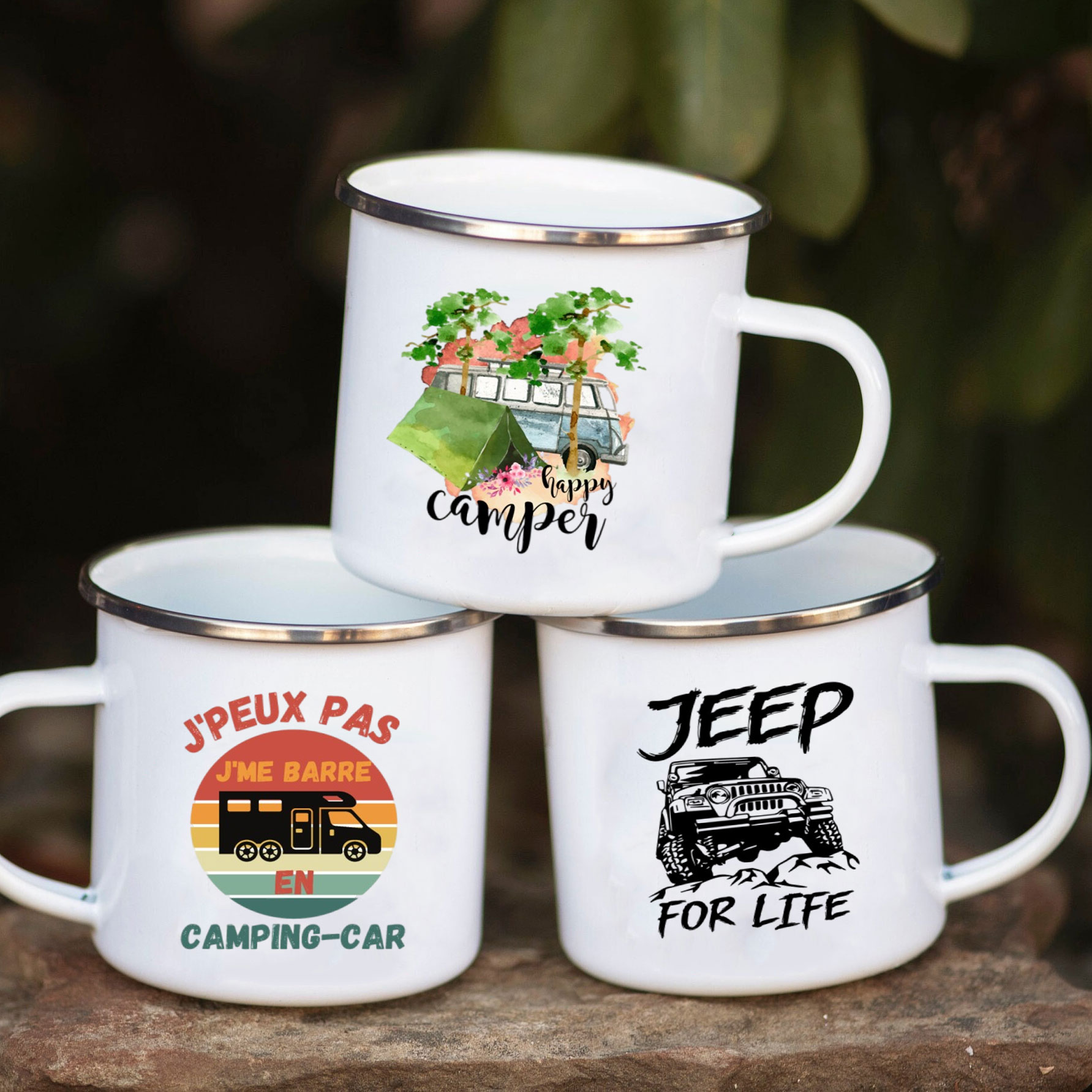 Camping Car Enamel Mug Adventu – Outdoor Camping Van Bewertung und Preis