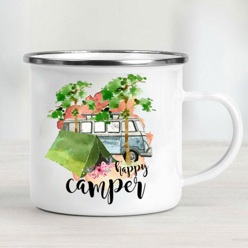 Camping Car Enamel Mug Adventu – Outdoor Camping Van Bewertung und Preis