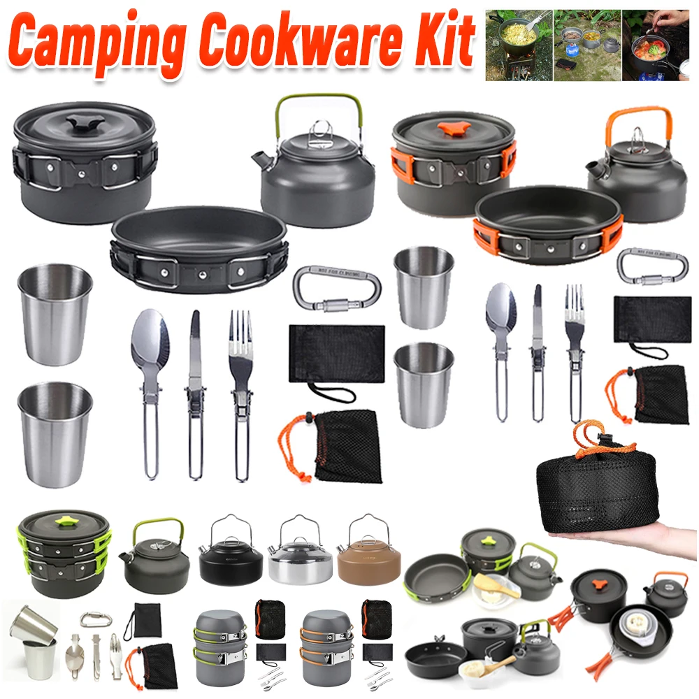 Camping Cookware Kit Kettle Po – Outdoor Camping Kettle Bewertung und Preis