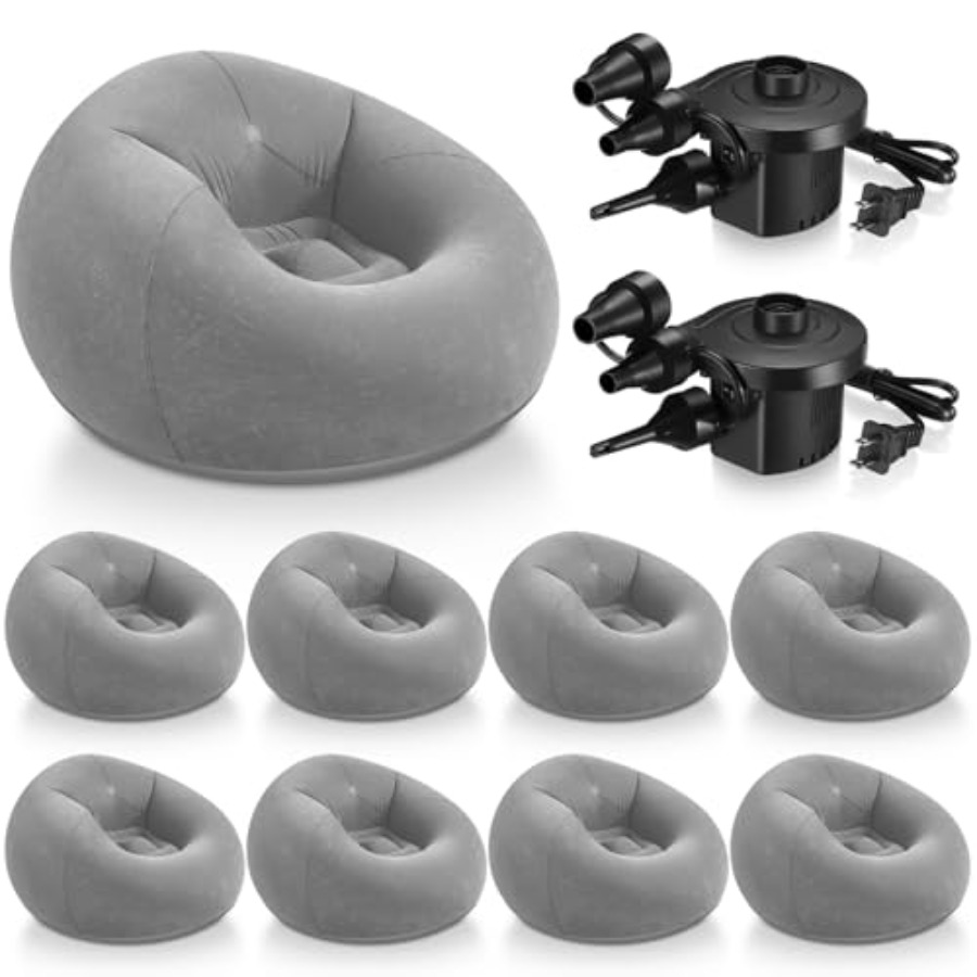9 Pcs Inflatable Bean Bag Chai – Outdoor Camping Folding Chairs Bewertung und Preis