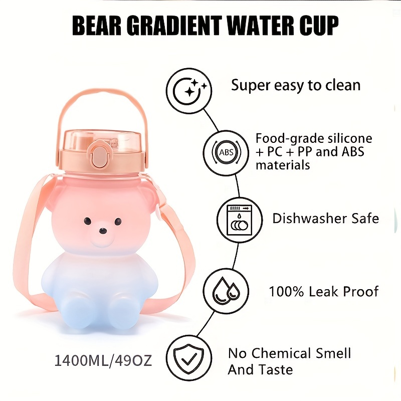 1pc Cute Bear Water Bottle BPA – Bear Canister Bewertung und Preis