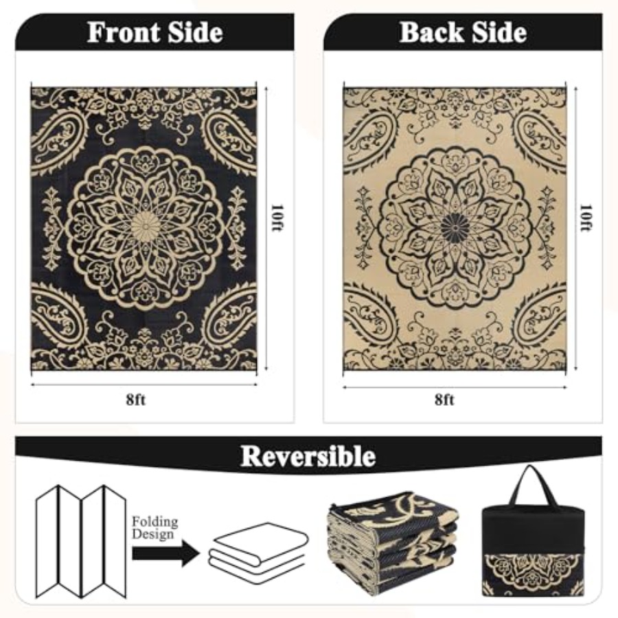Waterproof Outdoor Rug 8x10, R – Outdoor Camping Rugs 8X10 Bewertung und Preis